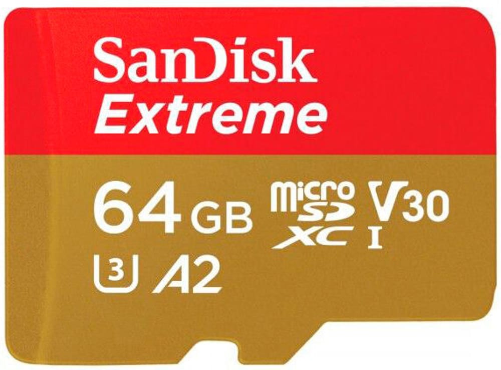 microSDXC Extreme - 64GB (R170 MB/s) Cams&Drones + Adapter Carte mémoire SanDisk 785300181274 Photo no. 1
