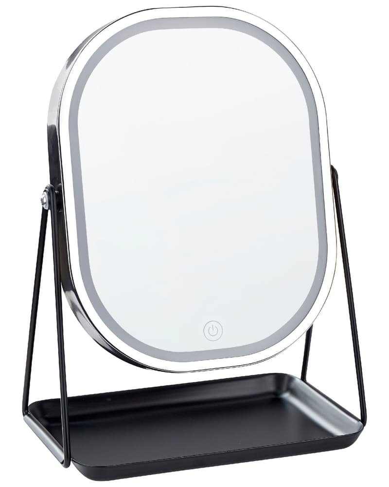 Specchio da tavolo LED argento 20 x 22 cm DORDOGNE Specchio per make-up Beliani 669700118925 N. figura 1