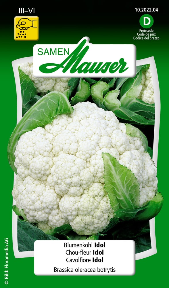 Chou-fleur Idol Semences de legumes Samen Mauser 650108901000 Contenu 1 g (env. 60 plantes ou 10 - 12 m²) Photo no. 1