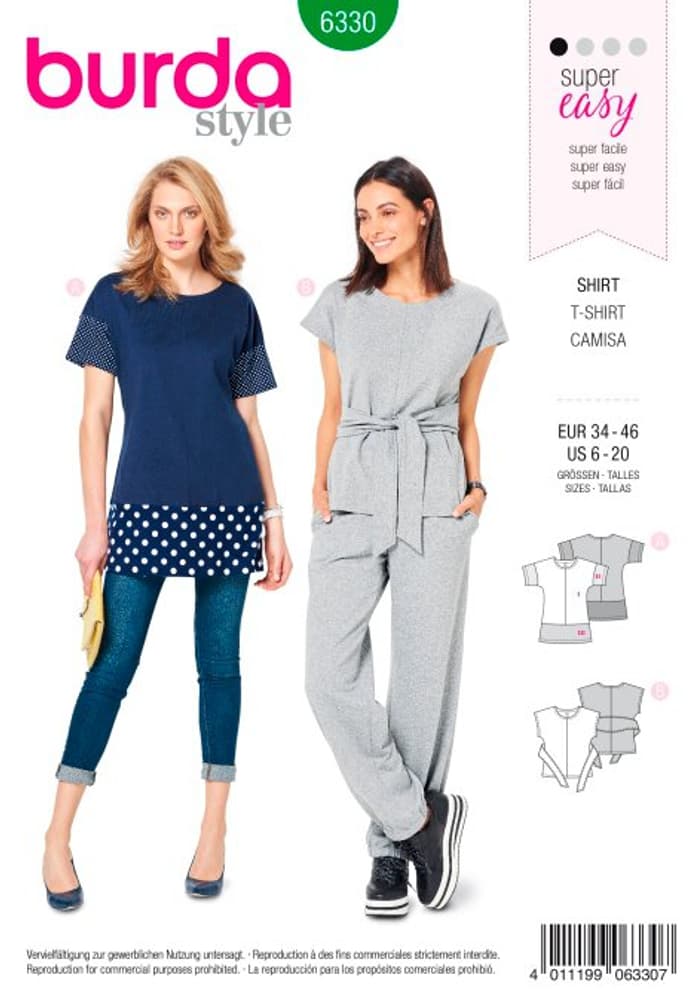 Schnittmuster, Shirt Schnittmuster burda 669700125077 Bild Nr. 1