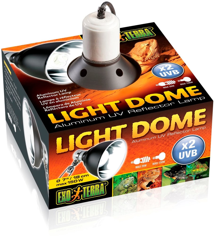 Riflettore lampada UV Light Dome, Ø 18 cm Tecniche per l'acquario Exo Terra 785302400547 N. figura 1