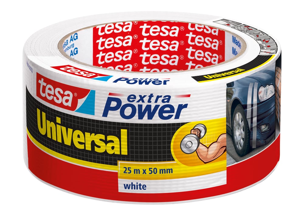 extra Power® Universal 25m:50mm blanc Rubans adhésifs Tesa 663080500000 Photo no. 1