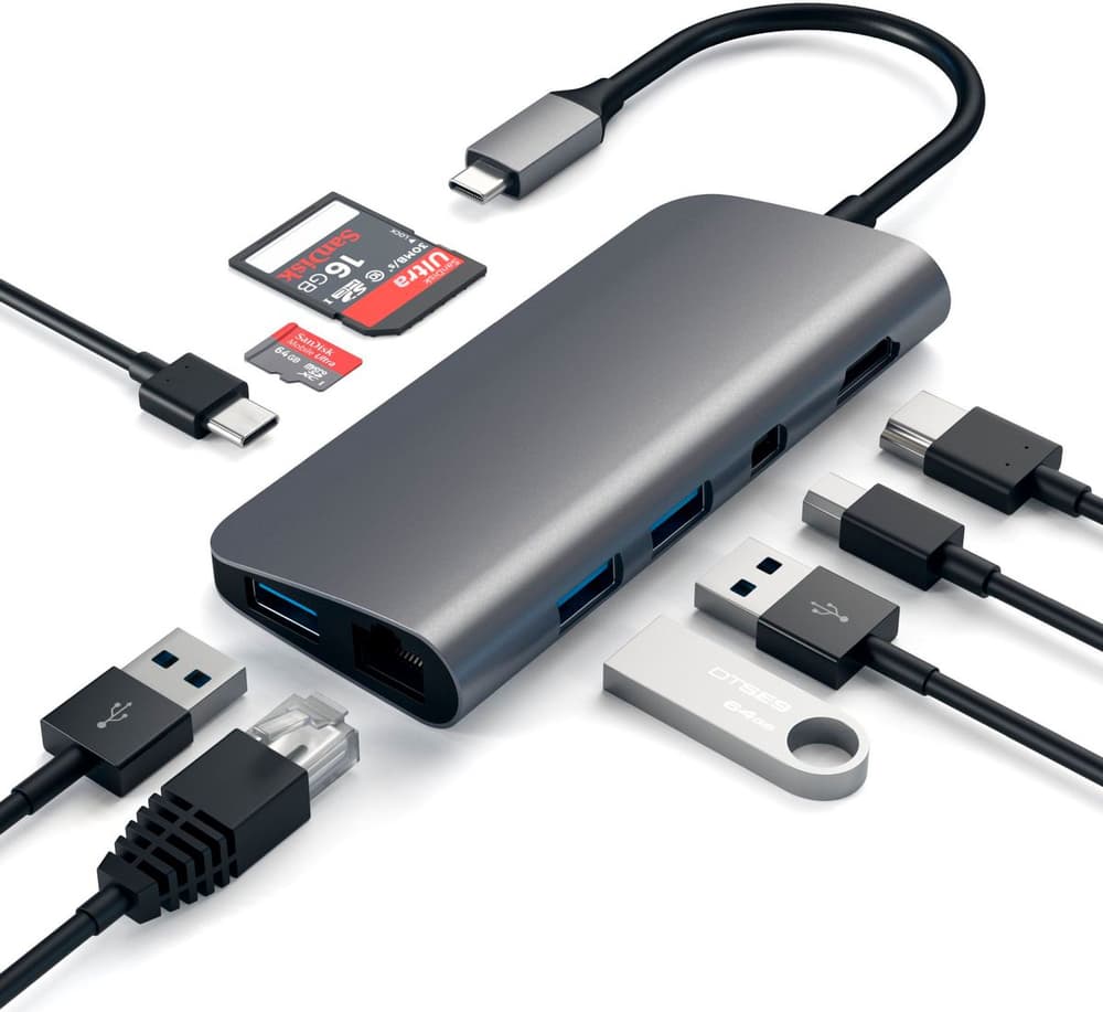 USB-C Aluminium Multiport Adapter USB-Hub & Dockingstation Satechi 785300142363 Bild Nr. 1