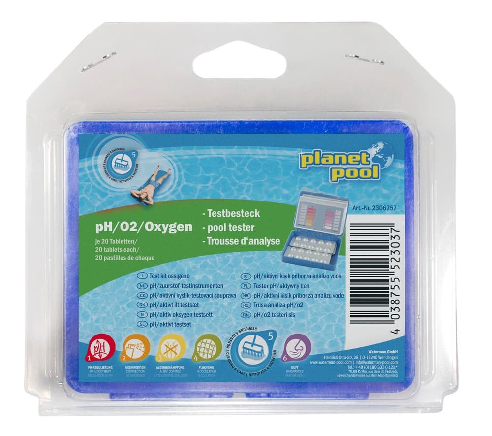 Test kit pH/ossigeno Analisi manuale dell'acqua Planet Pool 647067100000 N. figura 1