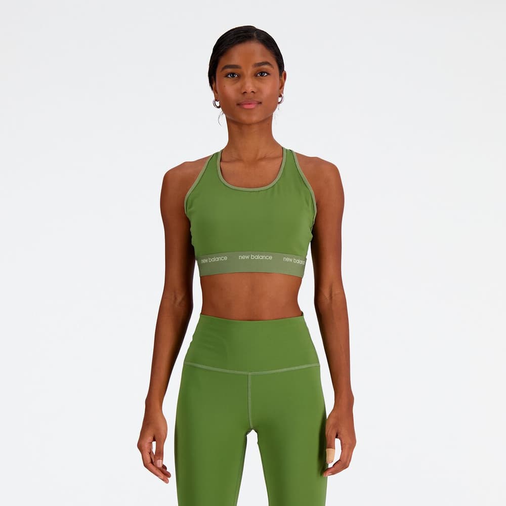 W Medium Support Sleek Pace Bra Soutien-gorge de sport New Balance 474139500268 Taille XS Couleur vert mousse Photo no. 1