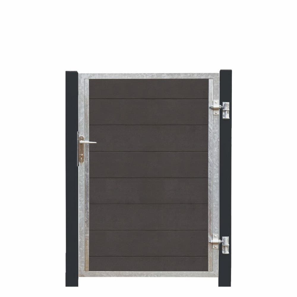 Futura WPC Porte simple Re. 99x145cm+16cm poteau ardoise/FVZ/laque en poudre Porte PLUS 669700108435 Photo no. 1