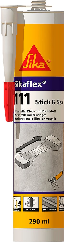 Sikaflex 111  Stick & seal 290 ml Kleb- und Fugendichtstoff Sika 676064300000 Farbe Transparent Bild Nr. 1