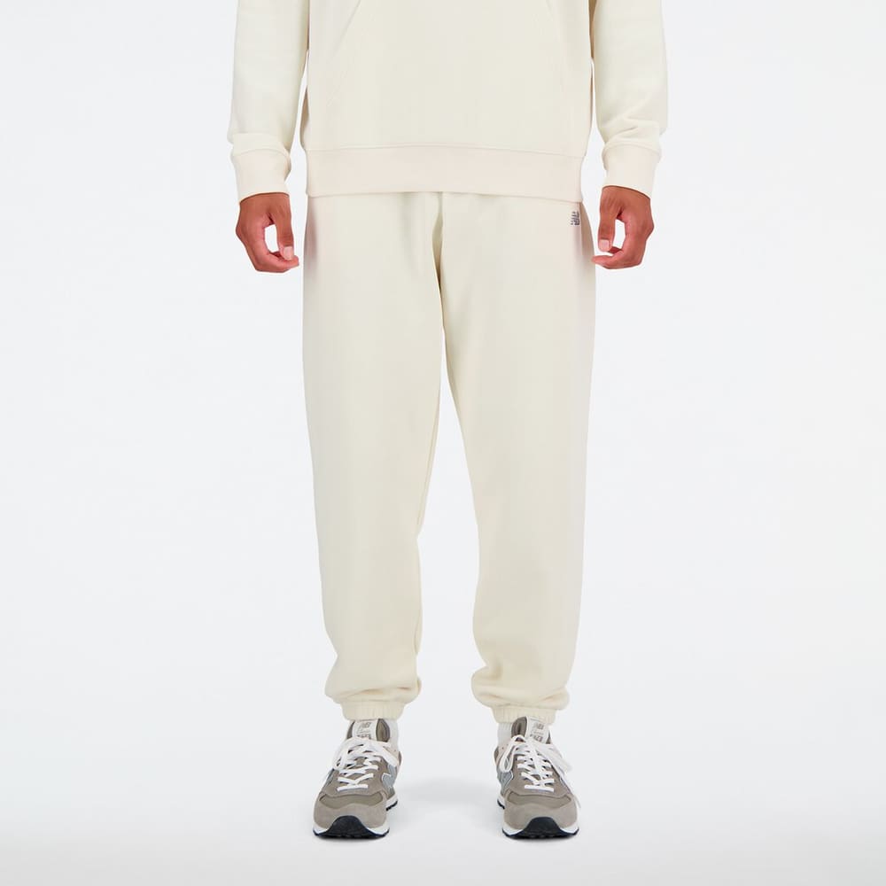 Fleece Jogger Pantalone da allenamento New Balance 474158200611 Taglie XL Colore bianco grezzo N. figura 1