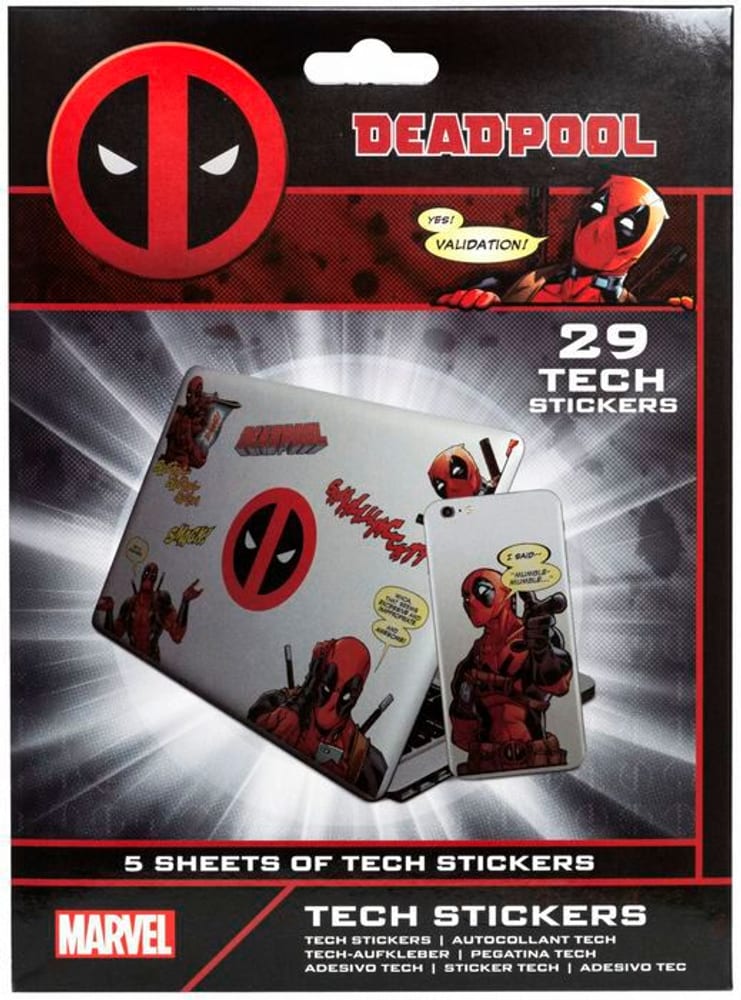 Deadpool Tech Sticker Merch Pyramid Internationa 785302408113 N. figura 1