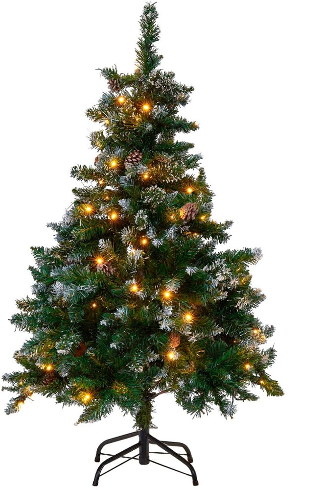 Künstlicher Weihnachtsbaum mit LED Beleuchtung Schnee bestreut 120 cm grün PALOMAR Kunstbaum Beliani 659197400000 Bild Nr. 1