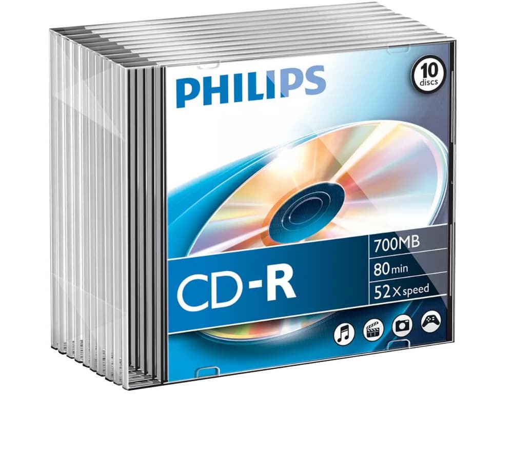 CD-R 700 MB 10-Pack CD vuoti Philips 787241900000 N. figura 1