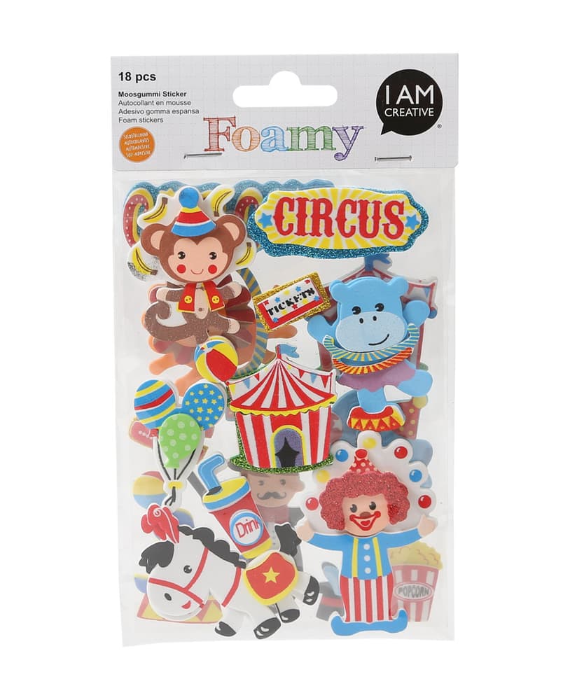 FOAMY, 3D-sticker circo, 18 pezzi Adesivo in schiuma 666782300000 N. figura 1