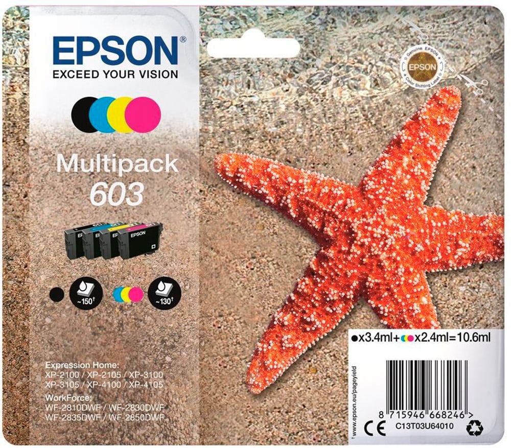 Multipack 4-colours 603 Ink Cartuccia d'inchiostro Epson 785302432103 N. figura 1