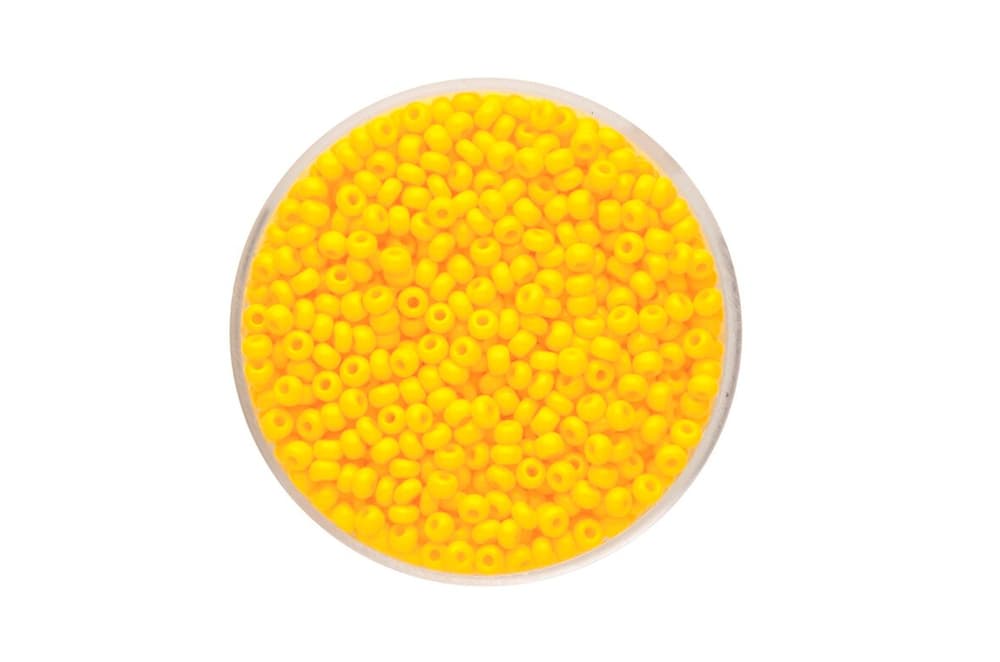 Rocailles jaune oeuf intense 2,6mm, 17 g Perles artisanales 608132700000 Photo no. 1