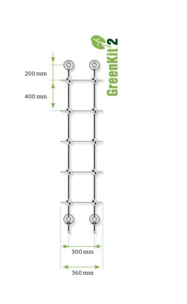 GreenKit 2 - Rankgerüst aus Edelstahl Rankhilfe Meister 604756900000 Grösse 2x Bild Nr. 1