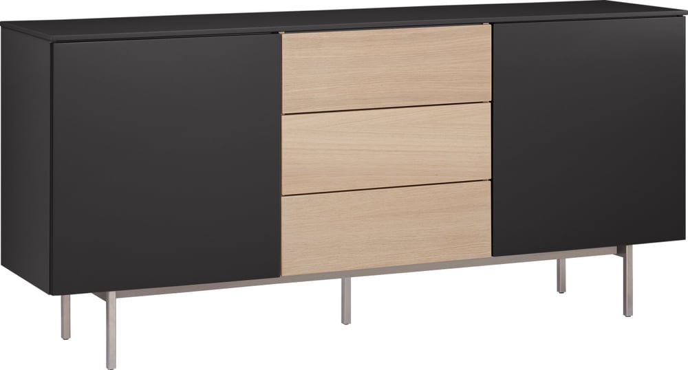 TILL Sideboard TILL Sideboard 400860200000 Grösse B: 168.0 cm x T: 41.0 cm x H: 77.0 cm Farbe Schwarzgrau Bild Nr. 1