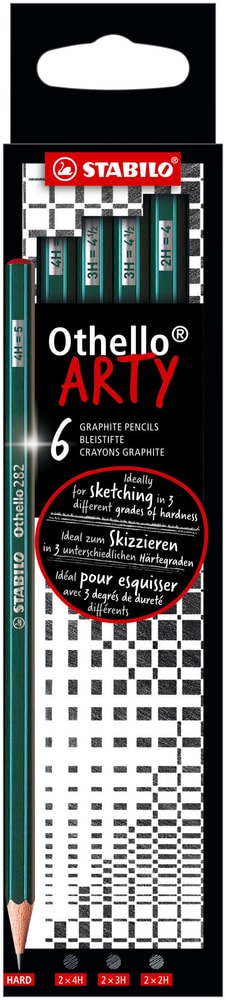 STABILO® Othello crayon ARTY étui de 6 pièces, degrés de dureté MIX Des crayons Stabilo 668370400000 Photo no. 1