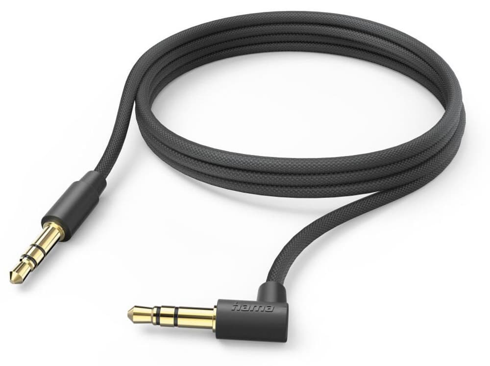 Câble auxiliaire, 3.5 mm jack, 90°, 2,0 m, Noir Câble audio Hama 785300179705 Photo no. 1