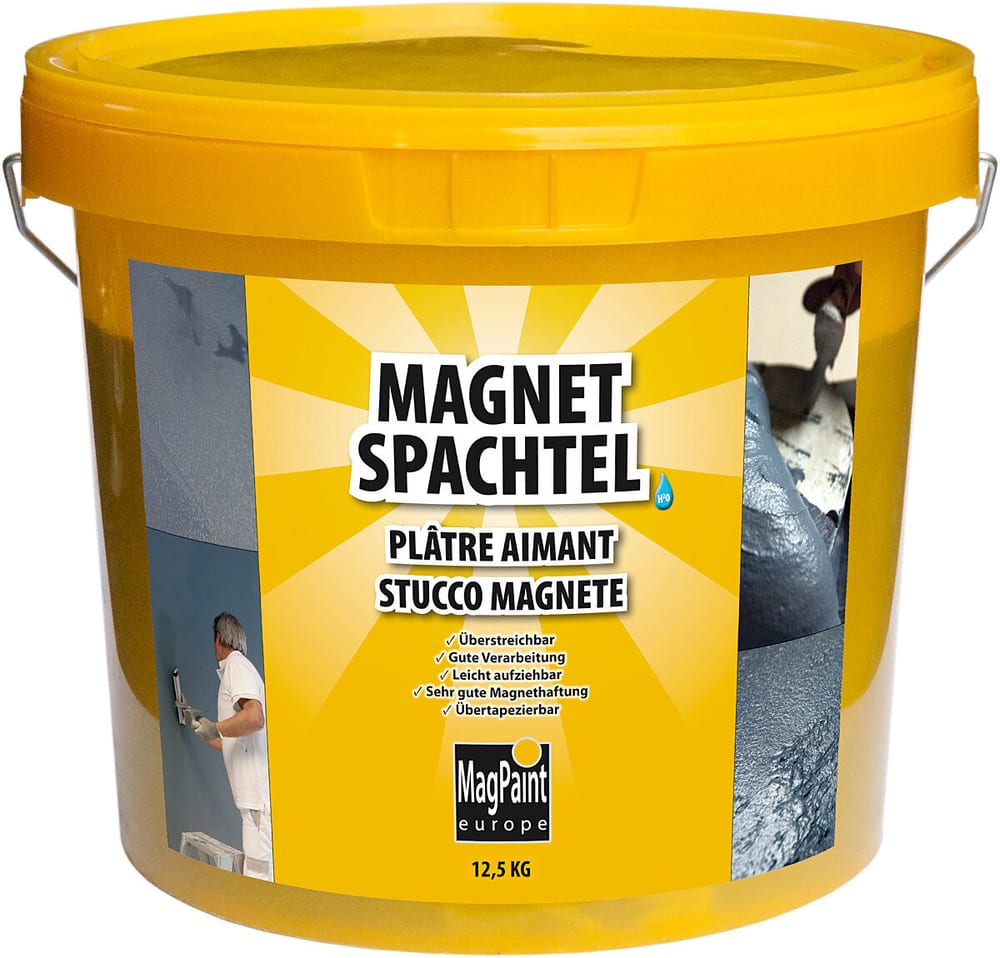 Mastic pour mur magnétique Gris 5 l Enduit céramique Magpaint 601113900000 Photo no. 1