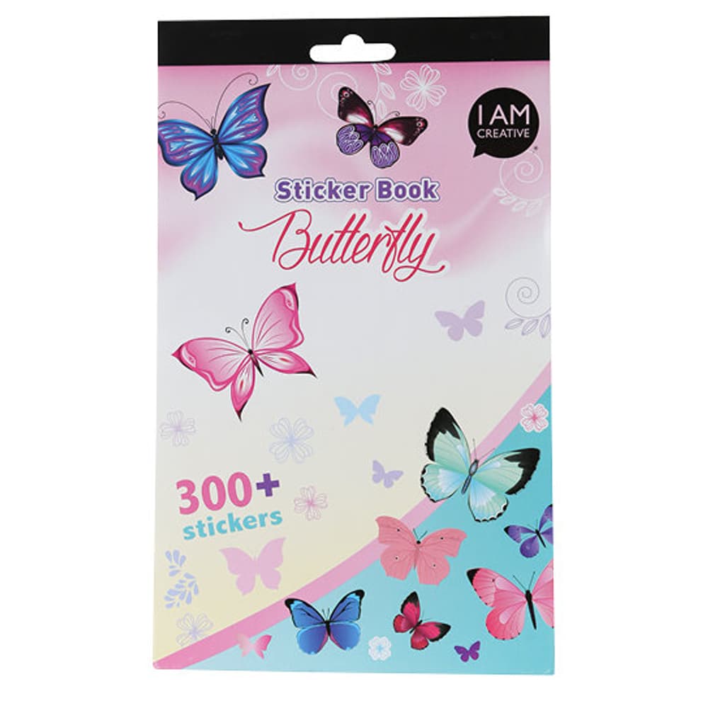 Stickerbook, Butterfly Libro di adesivi I AM CREATIVE 666204600000 N. figura 1