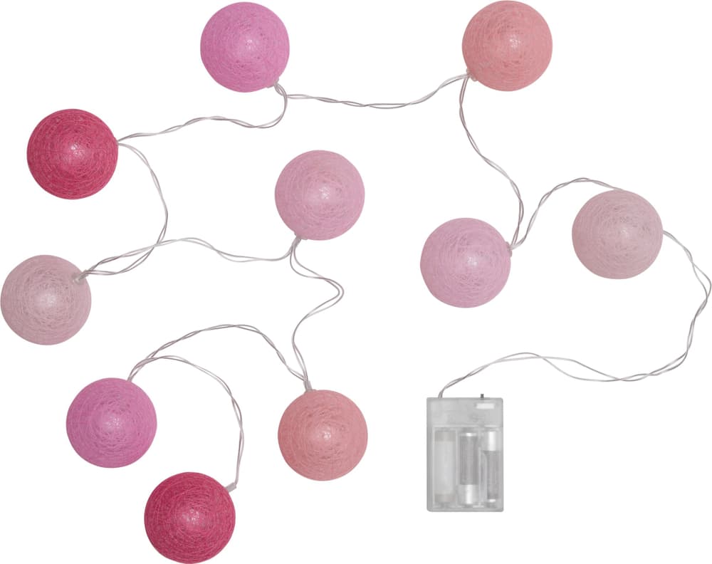 COTTON LED-Lichterkette COTTON LED-Lichterkette 441588100000 Grösse B: 165.0 cm x D: 6.0 cm Farbe Rosa Bild Nr. 1