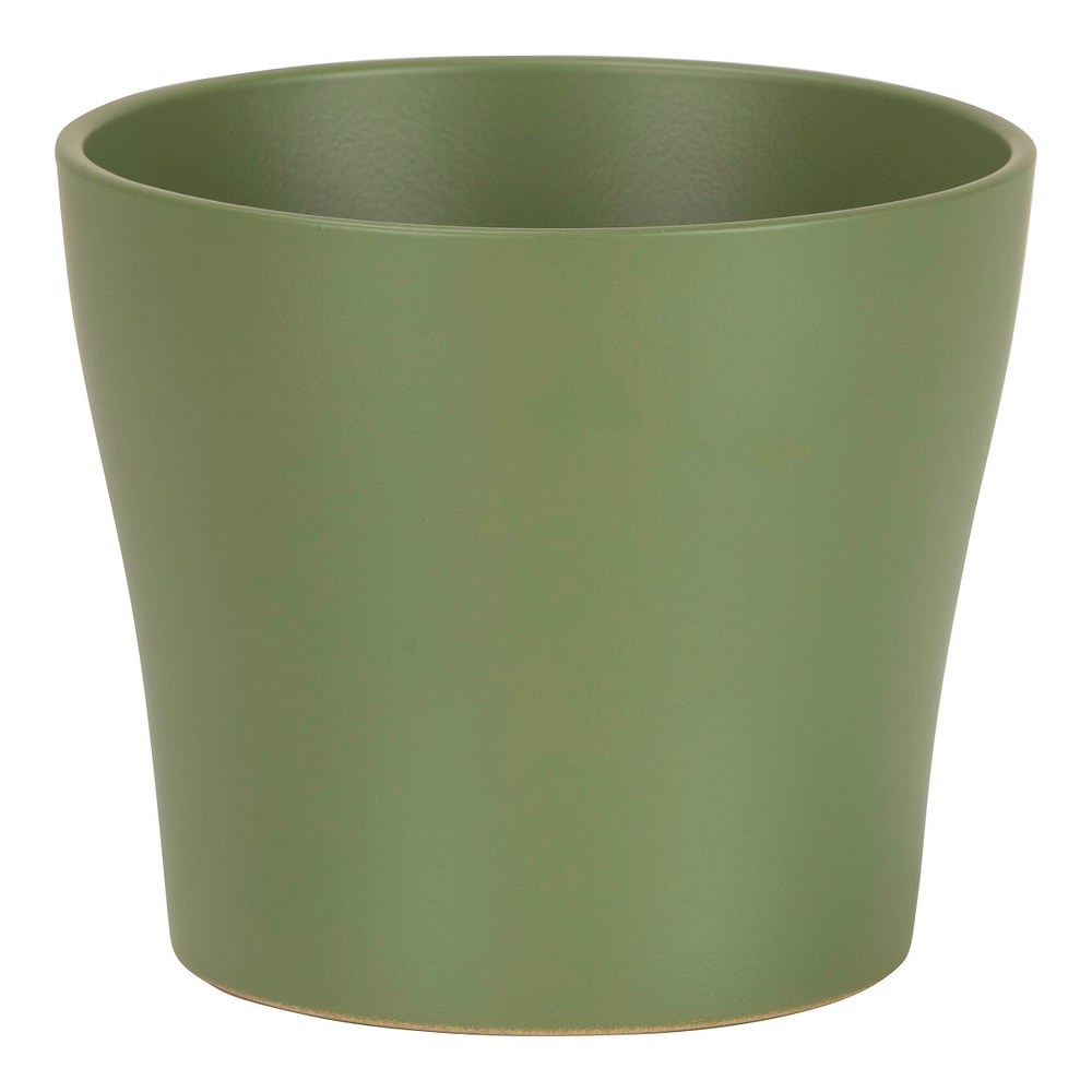 Keramik Übertopf Übertopf Scheurich 657189800021 Farbe Olive Grösse ø: 21.0 cm x B: 30.0 cm x H: 19.0 cm Bild Nr. 1