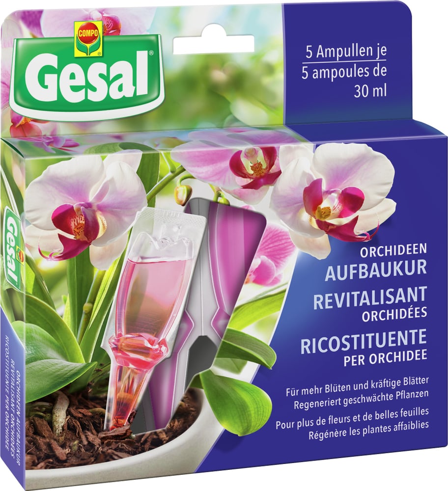 Ricostituente per Orchidee, 5x30 ml Fertilizzante liquido Compo Gesal 658232200000 N. figura 1