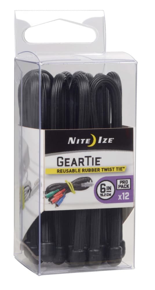 GearTie 6'' ProPack schwarz Kabelbinder Nite Ize 612129000000 Bild Nr. 1
