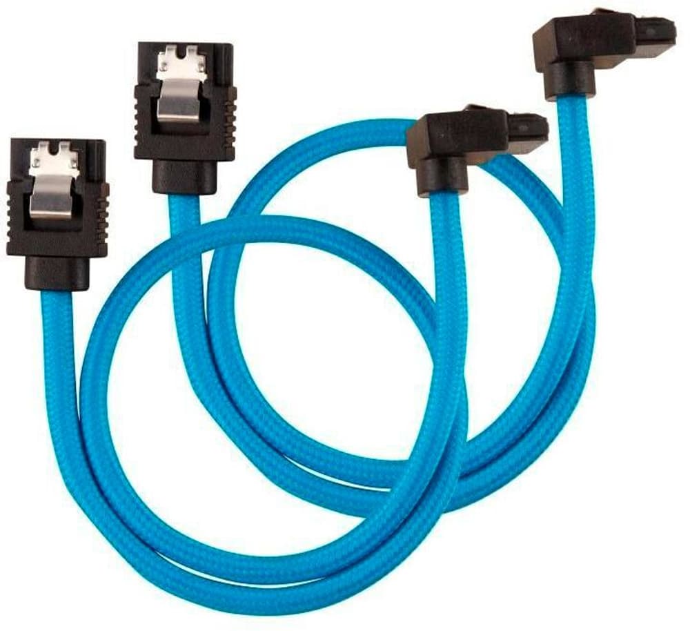 Câble SATA3 premium set bleu 30 cm coudé Câble de données interne Corsair 785300192012 Photo no. 1
