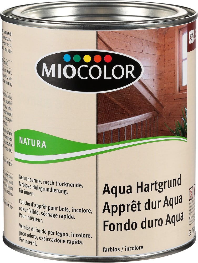Fondo duro Aqua Incolore 750 ml Fondo protettivo per legno + detergente Miocolor 661284500000 N. figura 1