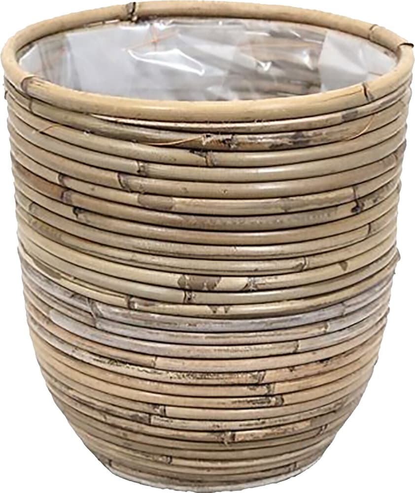 Übertopf Rattan Übertopf 657032700024 Farbe Grau Grösse ø: 24.0 cm x H: 24.0 cm Bild Nr. 1