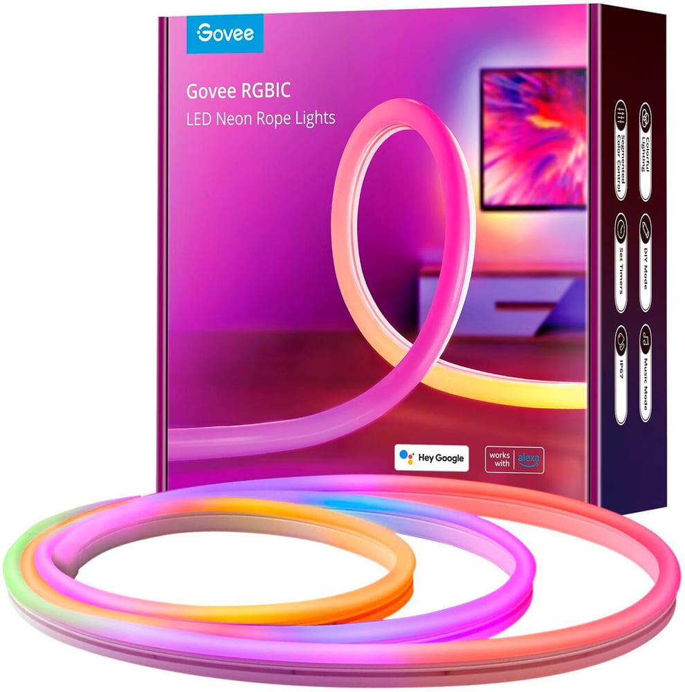 LED Stripe Neon, 5 m, RGBIC Strisce LED Govee 785302426106 N. figura 1