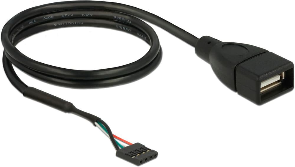 USB2.0 Pinheaderkabel 60 cm Pfostenbuchse – USB-A-Buchse Datenkabel intern DeLock 785302406149 Bild Nr. 1