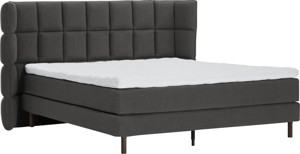 LUNE Boxspringbett 407931400000 Grösse B: 160.0 cm x T: 200.0 cm Farbe Anthrazit Bild Nr. 1