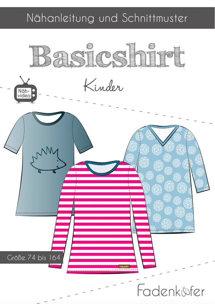 Papierschnittmuster Basicshirt Schnittmuster Fadenkäfer 669700125591 Bild Nr. 1