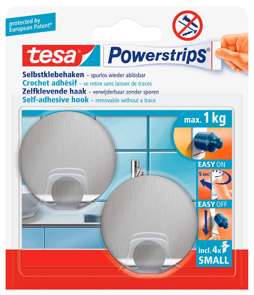 Tesa Powerstrips Metall-Haken small rund Klebehaken - kaufen bei