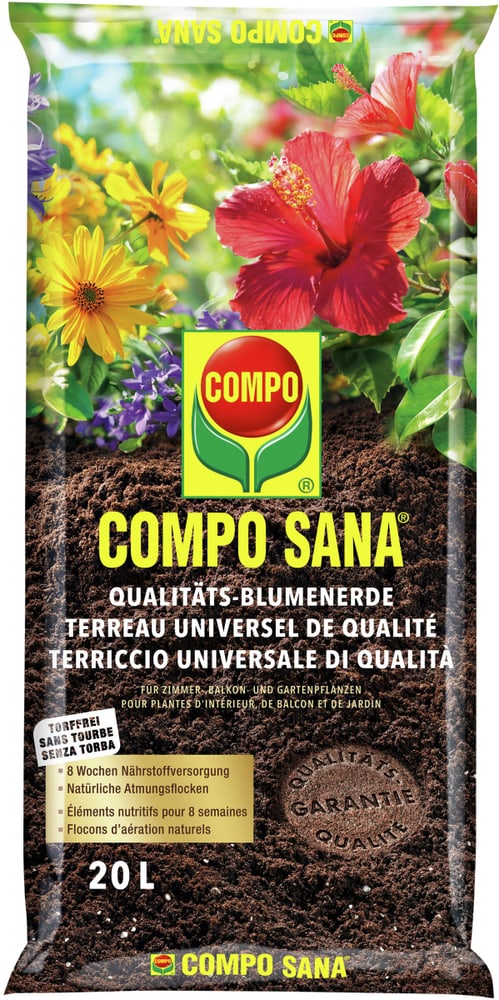 Qualitäts-Blumenerde, 20 l Universalerde Compo Sana 658016000000 Bild Nr. 1