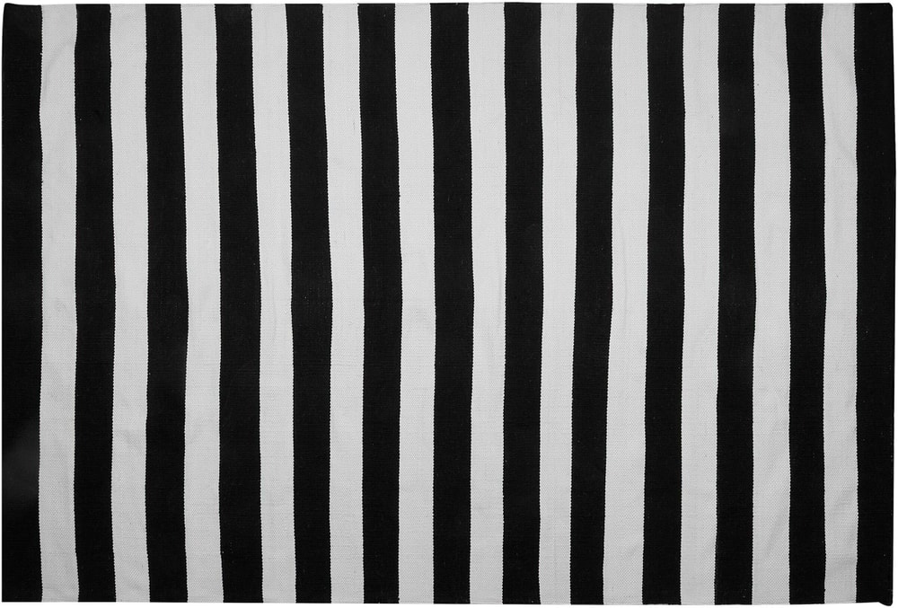 Tapis noir et blanc 160 x 230 cm TAVAS Tapis de plein air Beliani 655508100000 Photo no. 1