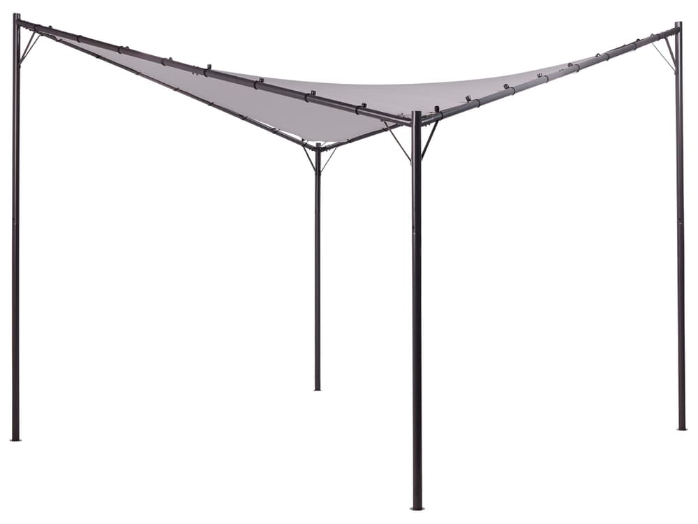 Pergola Stahl grau 300 x 300 cm AVENTINE Pavillon Beliani 669700119000 Bild Nr. 1