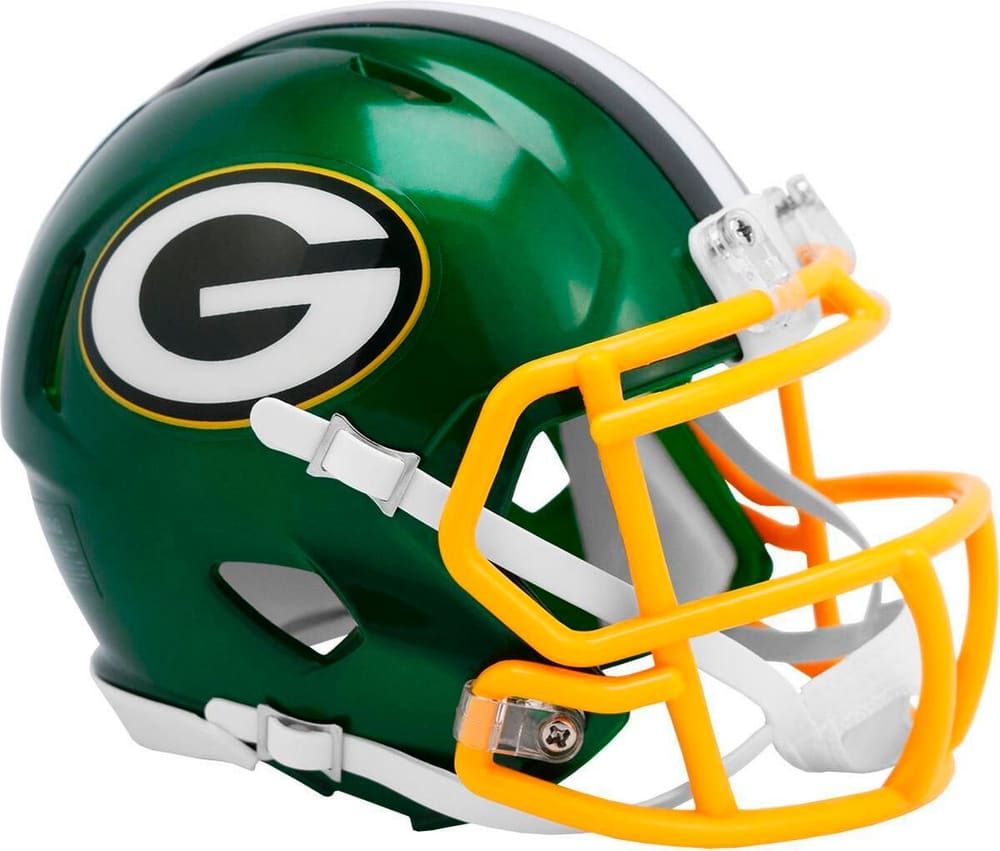 Green Bay Packers Mini casco "SPEED ALT FLASH" Merch Riddell 785302420926 N. figura 1