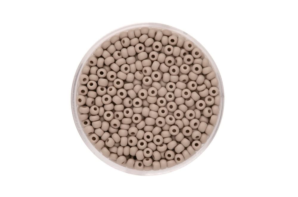 Rocailles gris intense mat 2.6mm 17g Perles artisanales 608134600000 Photo no. 1