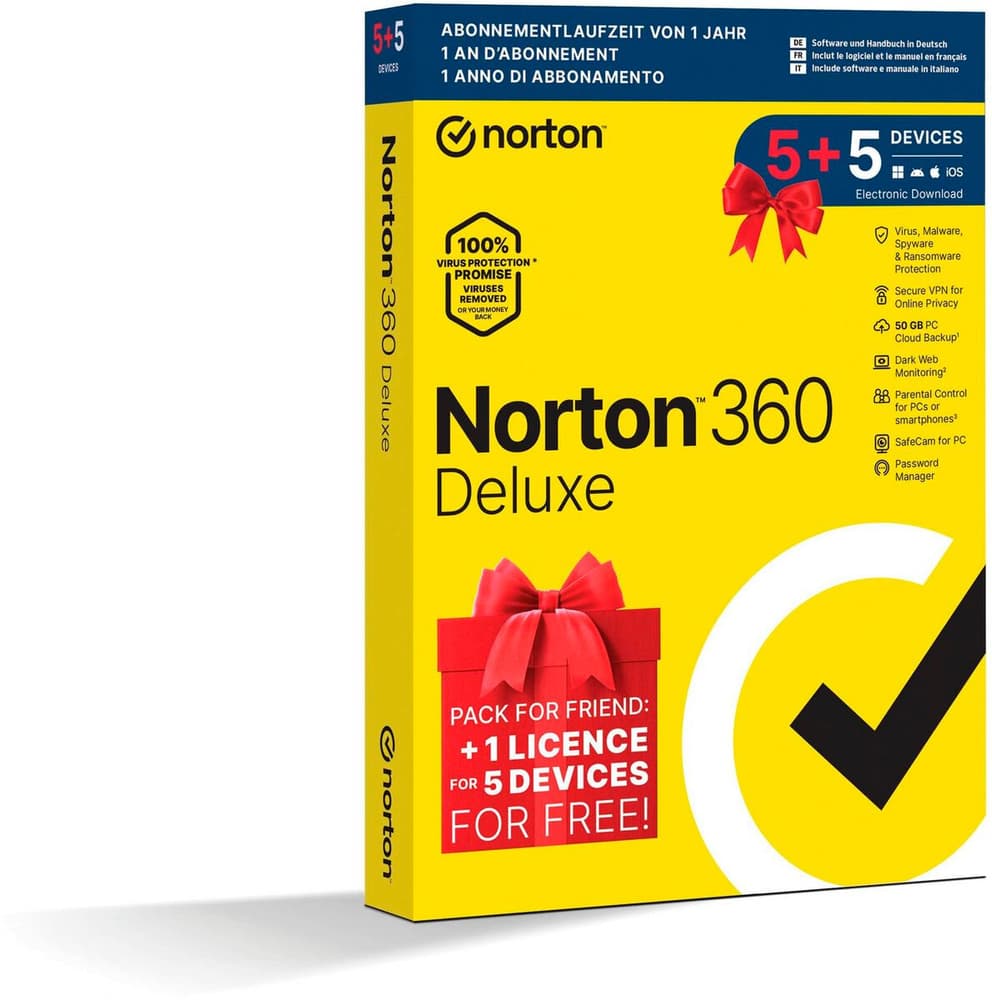 360 Deluxe Box, 5+5 Dispositif, 1 an Antivirus (boîte) Norton 785302420631 Photo no. 1