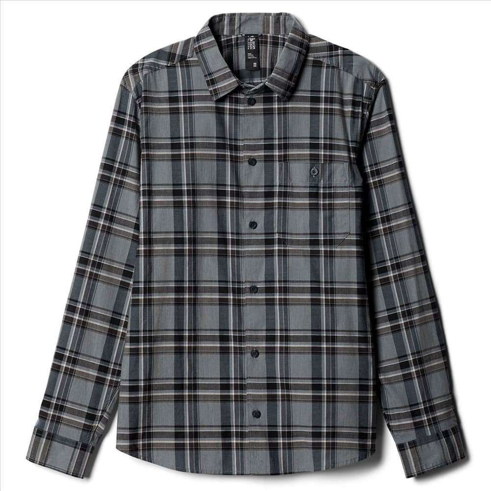 M Big Cottonwood LS Shirt Chemise MOUNTAIN HARDWEAR 469642700381 Taille S Couleur gris claire Photo no. 1