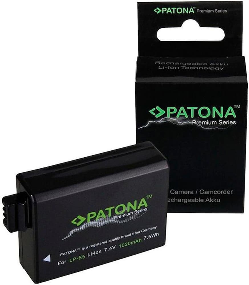 Batterie Premium Canon LP-E5 Batterie pour appareil photo Patona 785302407502 Photo no. 1