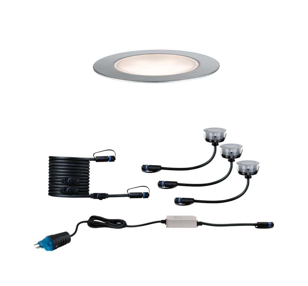 Kit di base Plug & Shine LED da incasso a pavimento Lampada da terra Paulmann 613258700000 N. figura 1