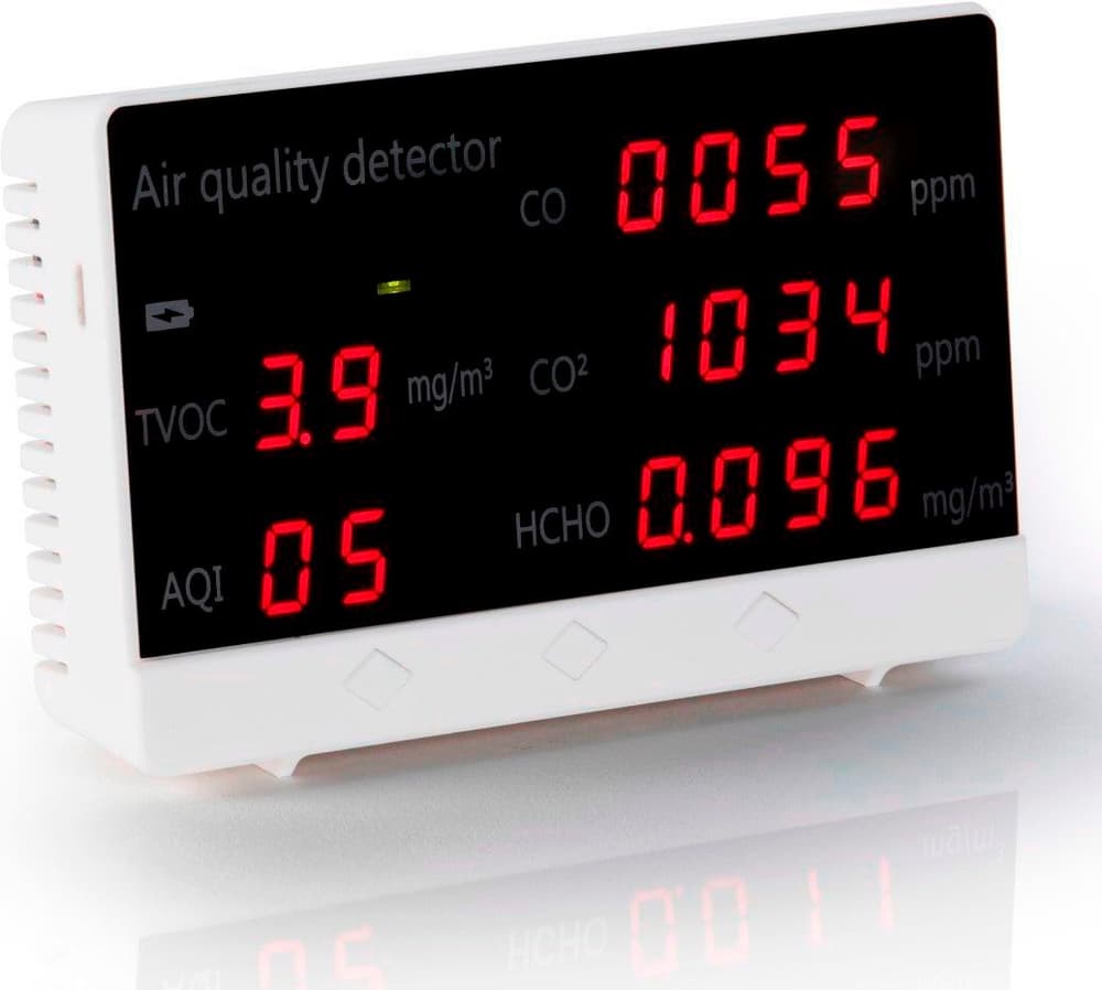 Luftqualitätsmessgerät inkl. CO2-, HCHO-, TVOC-Messfunktion Wetterstation Hama 785302422765 Bild Nr. 1