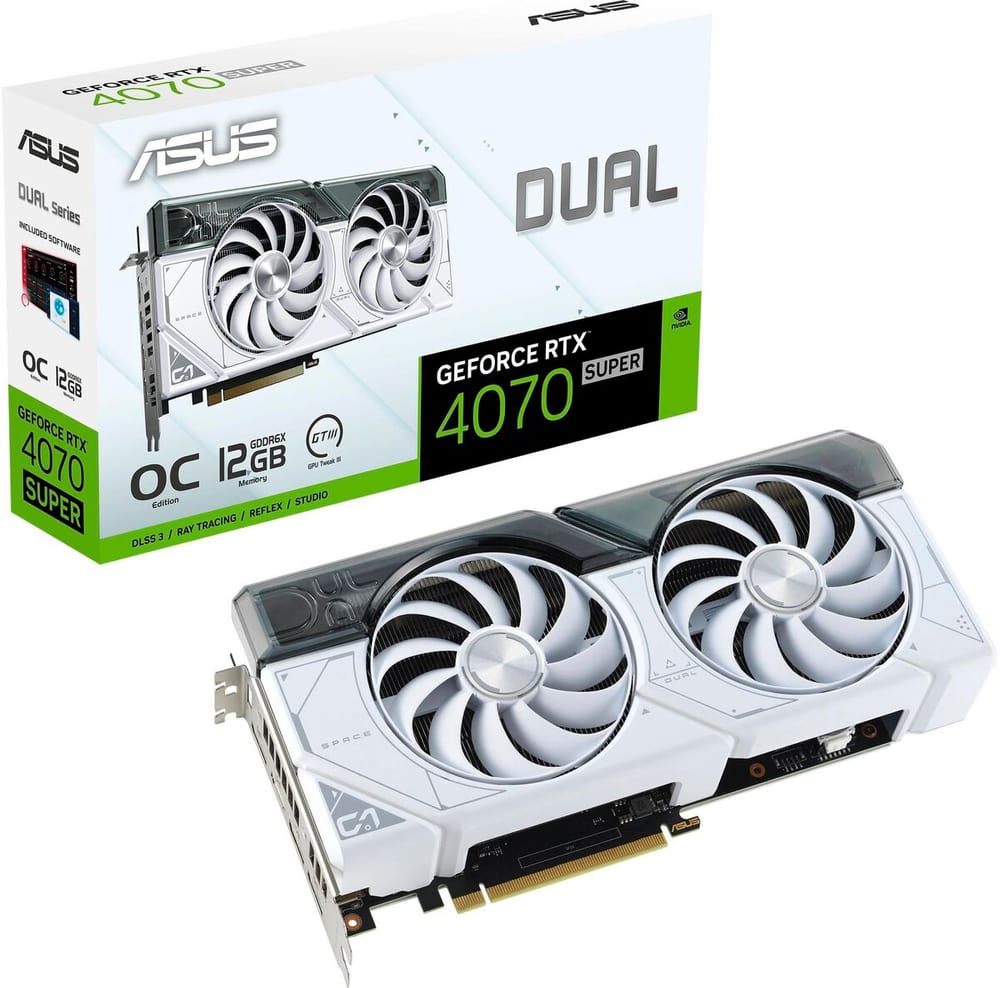 Dual GeForce RTX 4070 Super White OC Ed. 12 GB Grafikkarte Asus 785302424362 Bild Nr. 1