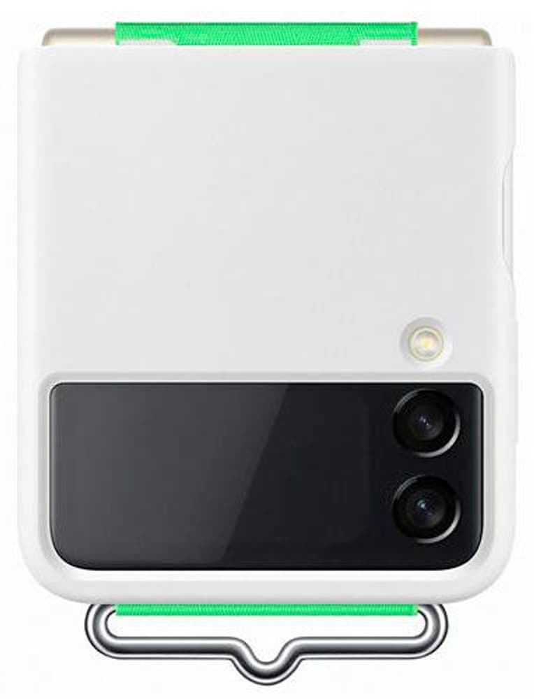 Galaxy Z Flip3 Silicone Strap white Smartphone Hülle Samsung 785302422750 Bild Nr. 1