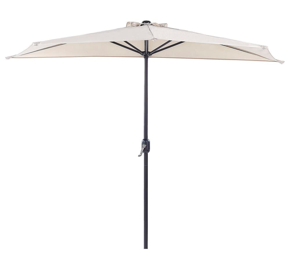 Parasol de jardin semi-circulaire 270 cm beige GALATI Parasol demi-rond Beliani 753829600000 Photo no. 1