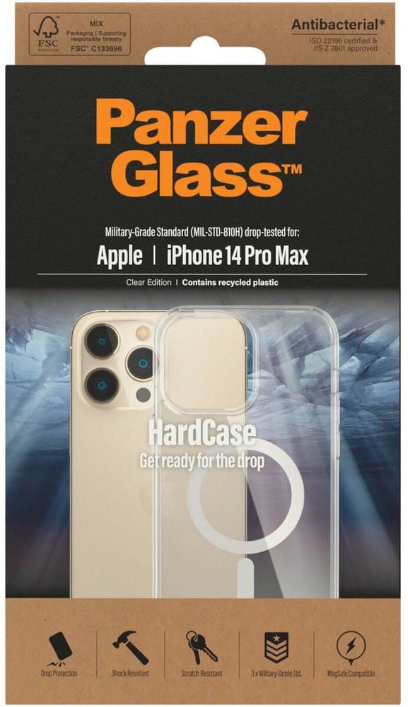 Hard Case MagSafe iPhone 14 Pro Max Transparent Cover smartphone Panzerglass 785300196523 N. figura 1